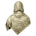 thumbnail image 4 of Unisex Medieval Hooded Cape Warrior Cosplay Cloak with Tattered Scarf for Halloween Renaissance Fair and LARP Khaki, 4 of 4