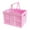 Pink, variant on Folding Plastic Storage Basket | Portable Picnic & Shopping Basket | Multi-Purpose Organizer for Groceries, Laundry, Toys | Ventilated Design for Home, Kitchen, Garage, or Car
