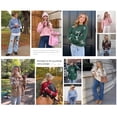 thumbnail image 4 of PRETTYGARDEN Fall Long Sleeve Pullover Sweaters for Women Trendy Crewneck Casual Cute Bow Chunky Knit Oversized Sweater, 4 of 8