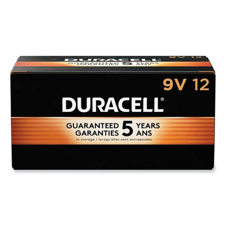 Duracell MN1604BKD 9V CopperTop Alkaline Batteries (12/Box)