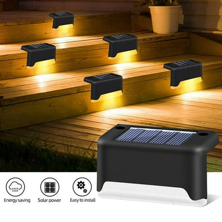 

Solar lamp for outdoor 8 pieces LED deck lights step lamp Solar light outdoor outdoor path stair lamp for terrace Fence and steps