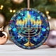 thumbnail image 4 of Ornamento de Hanukkah, Adornos de Navidad, Lámpara de Cristal Estampado, Acolchado de Sol, Colgante para Ventana, Regalo Judío, Decoración Festiva, Difusor de Luz, Efecto de Ventana de, 4 of 5