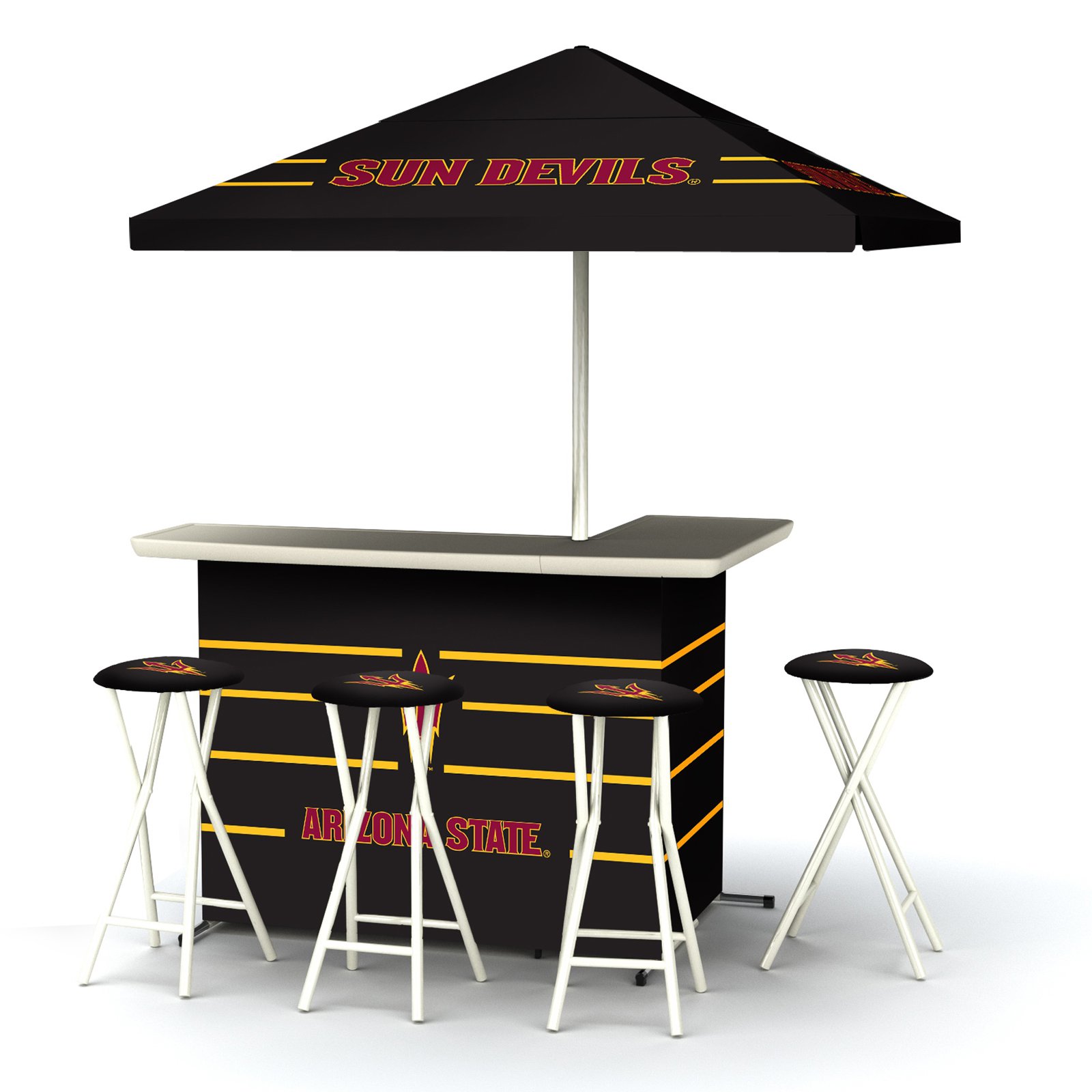 Best of Times Indoor/Outdoor NCAA Portable Bar with 4 Barstools