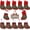 Red & Green 12pcs, variant on Mini Christmas Stockings, 24 Pack Small Buffalo Plaid Stocking Snowflake Stockings Bulk for Christmas Tree Ornament Decorations Gift Holder(8Inches)