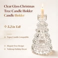 thumbnail image 5 of Clear Glass Christmas Tree Candle Holder Elegant Tabletop Centerpiece for Christmas Decor Holiday Winter Home Decor Gift Idea 5.2 In, 5 of 9