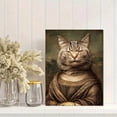 thumbnail image 2 of Qisvanset Mona Lisa Cat Funny Pet Portrait Canvas Wall Art 15.75x11.81 Inches, 2 of 8