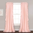 thumbnail image 1 of Lush Decor Reyna - Juego de Paneles de Cortina de Ventana con Volantes, par, 54 Pulgadas de Ancho x 84 Pulgadas de Largo, Color Rosa Rubor, Cortina fluida, Cortinas románticas con Volantes para, 1 of 16