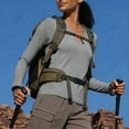 thumbnail image 2 of Arlun Womens Outdoor Sun Long Sleeve T Shirts V-Neck Lightweight Breathable Hiking Sports Top with Sizes Pockets Solid Color Casual Soft Comfortable Basic Tee Shirts 1-Grey S, 2 of 8
