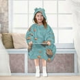 thumbnail image 7 of FORMRS Wearable Blanket Hoodie with Sleeves for Kids Cozy Flannel Sweatshirt, Cartoon Capybaras, 7 of 7