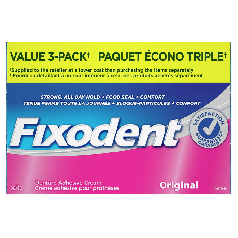 Fixodent Pure Strength Full/Partial Denture Adhesive Cream, 2.4 oz: ADA  Accepted
