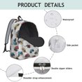 thumbnail image 4 of Monster Cartoon Truck Gray Pattern Backpack for School, Cute School Bag with Adjustable Shoulder Straps and Padded Back, 15.7"x11.8"x5.5", 4 of 5