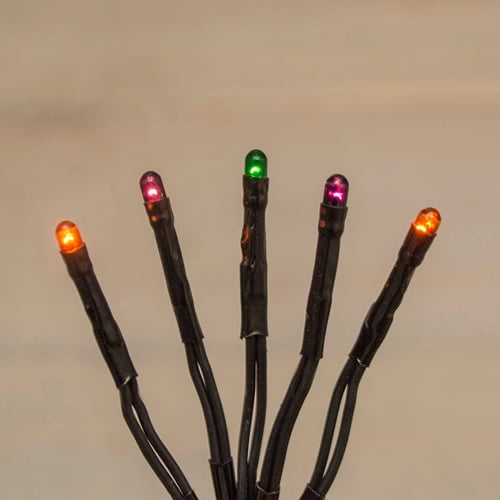Electric PlugIn String Lights String Lights Teeny Bulb Black Wire 140