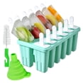 thumbnail image 2 of Bandeja para helados, 12 ranuras, silicona, reutilizable, para hacer helados, antiadherente, molde para pop hecho a mano, verde Scienceny HA004565-01, 2 of 7