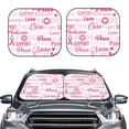 thumbnail image 6 of Lsque Breast Cancer Pink Ribbons Awareness (2) 2 PCS Windshield Sun Shade | CarFoldable Window Covers | Car Accessories Reflect UV for Universal Cars SUV Truck | Small, 6 of 7