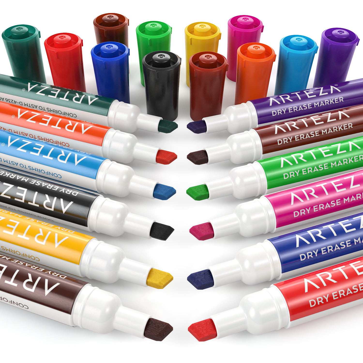 ARTEZA Kids Washable Markers, Bright Colors, 16 Brush Tip Erasable Marker  Pens and 2 Eraser Pens, School Supplies for Kids Ages 3 and Up
