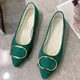 thumbnail image 2 of SuTry Women's Pointed Toe Flats Slip On Comfortable Metal Buckle Decor Low Cut Casual Walking Office Daily Travel Versatile Shoes(40), 2 of 5