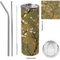 thumbnail image 3 of Flowers and Birds insulated tumblers，Flowers and Birds coffee cup Gift，Flowers and Birds Drinking Glasses-Tea Cup-Coffee Mug tumbler with lid and straw 20 oz insulated tumbler cups, 3 of 7