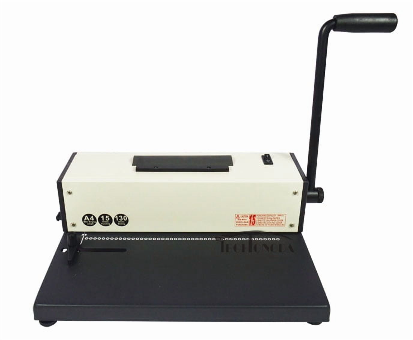 PreAsion Metal Based Spiral Coil Round Binding Machine Binder Electric Inserter with Spiral Cutter 110V