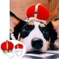 thumbnail image 4 of OULII Dog Cat Hat Red Cotton Non Irritating for Weekend Parties 1Pcs, 4 of 5