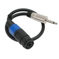 Female to 1/4 Inch Male Speaker Cable High Power Amplifier Connection