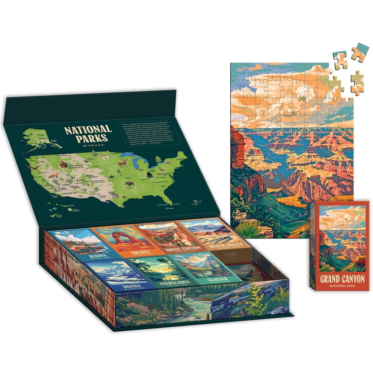 RoseArt National Parks Puzzle Box Set, 16 Puzzles photo 3