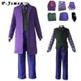 thumbnail image 2 of P-jsmen-Disfraz de Joker Heath Ledger para adultos, traje completo de Caballero, abrigo, camisa, chaleco, ropa de actuación de Halloween, 2 of 4
