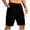 Black, variant on MIUOWANP Men's Cargo Shorts with Multiple Zipper Pockets Solid Color Quick Drying Shorts Elastic Waist Short Pants Size XXL(12)Black