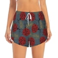 thumbnail image 4 of Lsque Ladybug Printed Women's Running Shorts with Liner Pockets,Elastic Quick Dry Workout Athletic Gym Yoga Shorts,Womens High Waist Shorts-Small, 4 of 9