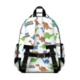 thumbnail image 3 of Dinosaur Pattern Cute School Backpack Bag for School with Padded Back and Adjustable Shoulder Straps 15.25"x11.5"x5.25", 3 of 5