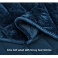 thumbnail image 6 of Chezmoi Collection Piers Navy Blue Velvet Quilt King Set, 3-Piece Lush Plush Distressed Velvet Bedding All Season Lightweight Bedspread, Brushed Microfiber Reverse with Double Square Stitch, 6 of 9