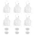 thumbnail image 3 of Kids Chef Apron and Hat Set with Pockets, Adjustable White Costume for 2-6 Years, 3 of 5