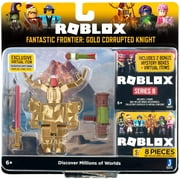 Roblox Fantastic Frontier: Gold Corrupted Knight Action Figure (2 Bonus Mystery Packs!)