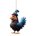 thumbnail image 2 of Colgante de Gallo para Coche Xihbxyly Adorno para Árbol de Navidad, 2 of 5