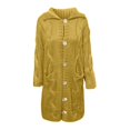 thumbnail image 4 of Women‘s Long Large Classic Cardigans Cable Knit Hood Sweater Oversized Button Duster Coat with Pocket 2024, 4 of 5
