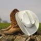 thumbnail image 5 of Sombrero vaquero FLUFFY SENSE. Western de fieltro Cattleman para mujeres y hombres, 5 of 7
