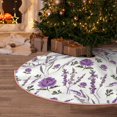 thumbnail image 6 of Daiia Lavender Flowers Drawing Merry Christmas Tree Skirt , Xmas Large Lace-up Tree Skirt, Santa Snowflakes Rustic Home Decorations New Year Party Farmhouse Decor-36", 6 of 7