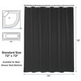 thumbnail image 6 of Debonair Waterproof PEVA Bathroom Shower Curtain Liner With Weighted Bottom - 72" x 72" , Black, 6 of 10
