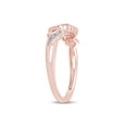 thumbnail image 3 of AFFY 0.03CT White Natural Diamond Triple Heart Promise Ring in 14k Rose Gold over Silver-10.5, 3 of 6