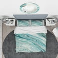 thumbnail image 3 of Designart 'Silver Springs I Blue Green' Farmhouse Duvet Cover Set, 3 of 4