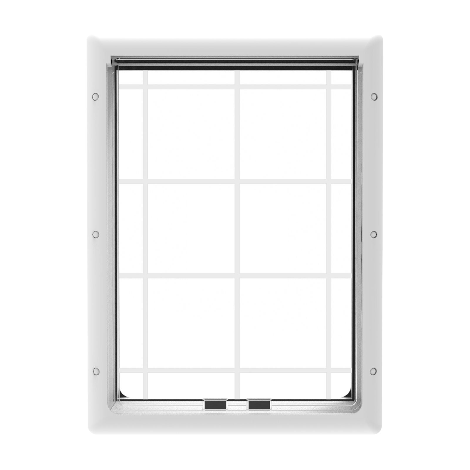 Hakuna Pets White Essential Large Pet Door for Screens, Doors & Walls up to 2.17" Thick, for Dogs up to 100 lbs