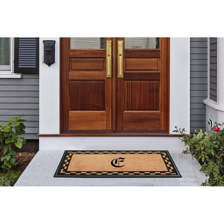 Vennocci DM42 Entryway Rug Outdoor Doormat Rubber Front Entrance Door  Welcome Mat Brown 47 x 32