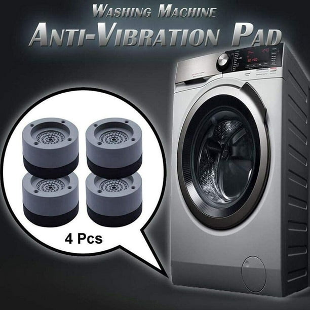 Patin Anti Vibration Machine à Laver 4PCS Universel Pieds Stabilisateur  Piédestal pour Lave-Linge Réfrigérateur Accessoire