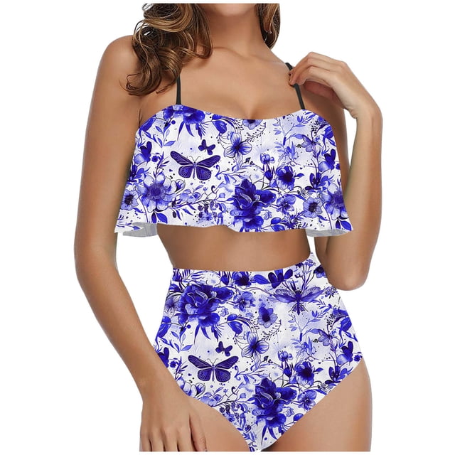Traje de Baño para las Mujeres Traje de Baño Dividido de Eslinga, Trajes de Baño de Torso Largo para las Mujeres