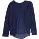 thumbnail image 2 of Blusa de jersey maison Jules con aspecto de capas para mujer, azul, extragrande, 2 of 2