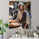thumbnail image 4 of Qisvanset Framed Canvas Wall Art 12x16 Inch Bread Fish Jesus Feeds Boho Watercolor Gift Art, 4 of 5