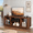 Walnut TV Stand, variant on Manxile Rectangle Cocktail Table with Open Storage Shelf, Wood Center Table for Living Room, Family Room, Office, or Apartment (Walnut)