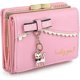 thumbnail image 1 of Bolsa de herramientas Monedero Tarjetero Cuero Lindo Gato con Bowknot para Mujer (rosa), 1 of 5