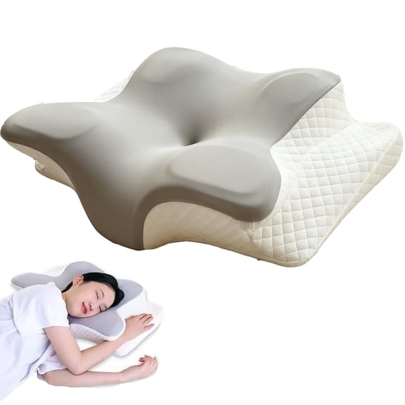 Pillow for snoring relief and sleep apnea,Ergonomic Contour Support Pillows,Air Way Cervical Pillow for Sleep Apnea,for Side Sleepers,Back Sleepers