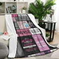 thumbnail image 3 of Ultra Soft Nurse Theme Blanket Microfiber Flannel Blanket Gifts for Women Nurses Warm Cozy Fuzzy Throw Blanket for Bed and Couch 60x80 Inch, 3 of 6
