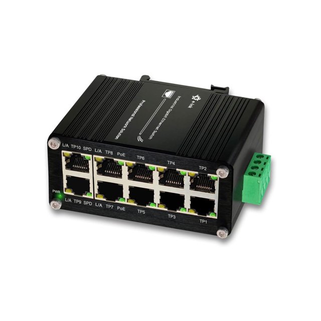 Conmutador Ethernet industrial Throncom de 8 puertos 10/100/1000T PoE+